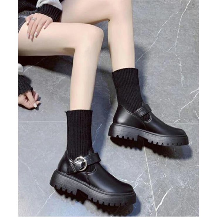 ニットブーツ レディース ソックスブーツ | Miniministore | 詳細画像18 