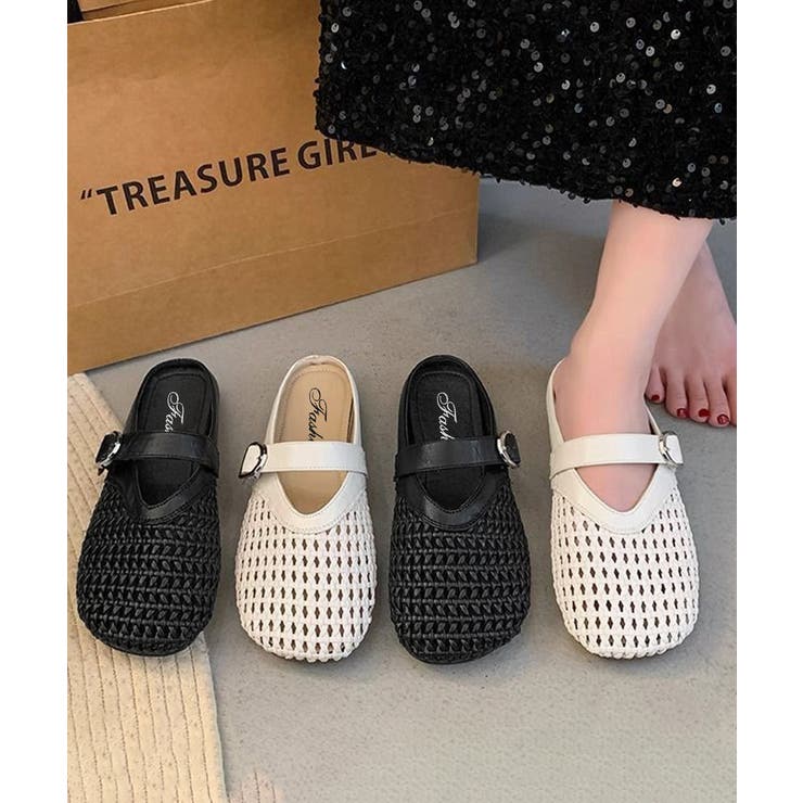 メッシュパンプスラウンドトゥシューズ春夏 | Miniministore | 詳細画像12 