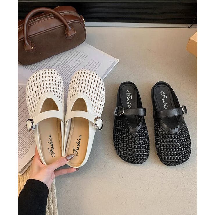 メッシュパンプスラウンドトゥシューズ春夏 | Miniministore | 詳細画像15 