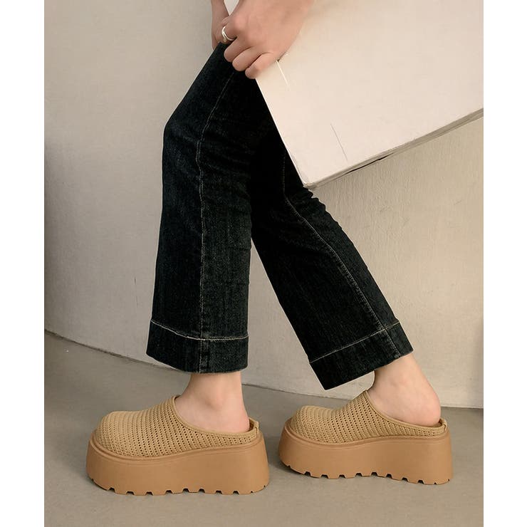 厚底サボサンダル ニットメッシュミュール | Miniministore | 詳細画像11 