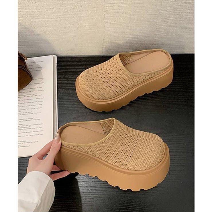厚底サボサンダル ニットメッシュミュール | Miniministore | 詳細画像17 