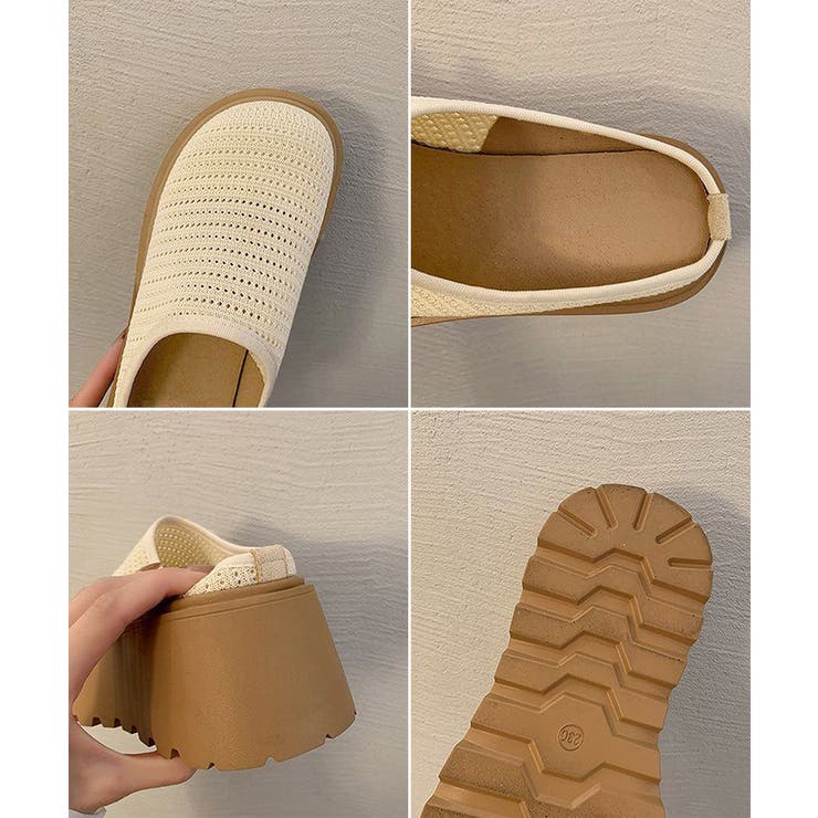 厚底サボサンダル ニットメッシュミュール | Miniministore | 詳細画像19 