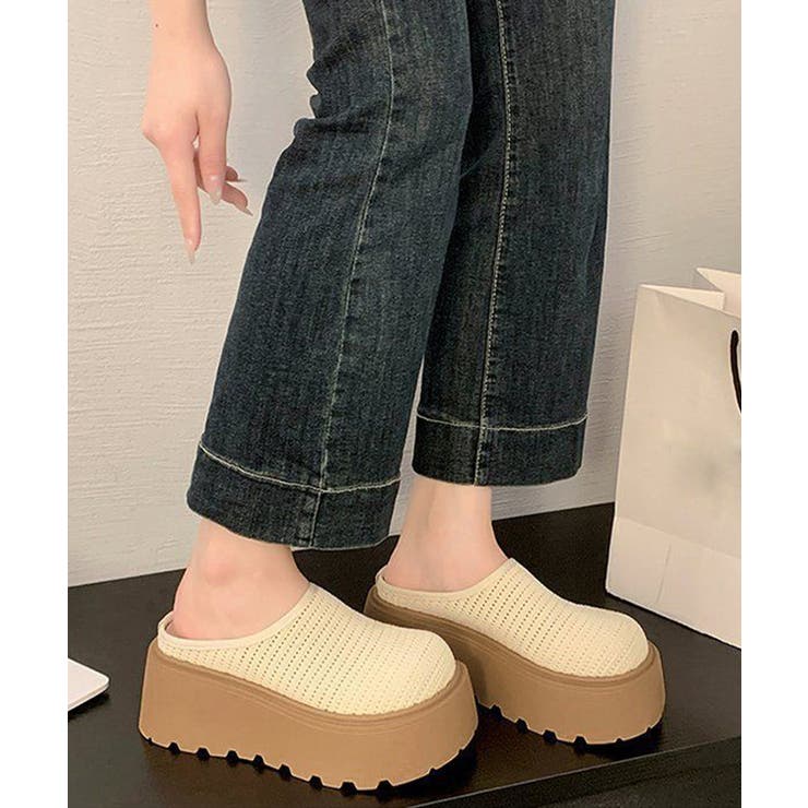 厚底サボサンダル ニットメッシュミュール | Miniministore | 詳細画像6 