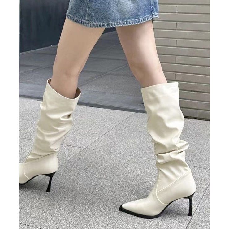 ポインテッドトゥロングブーツピンヒール靴 | Miniministore | 詳細画像21 