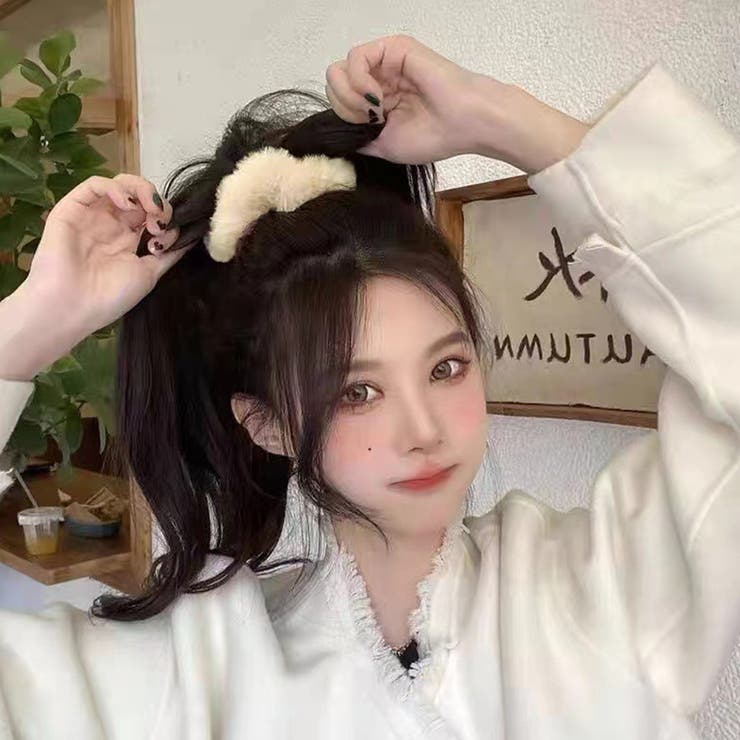 シュシュ 7本セット秋冬ヘアアクセサリー[品番：II000010935