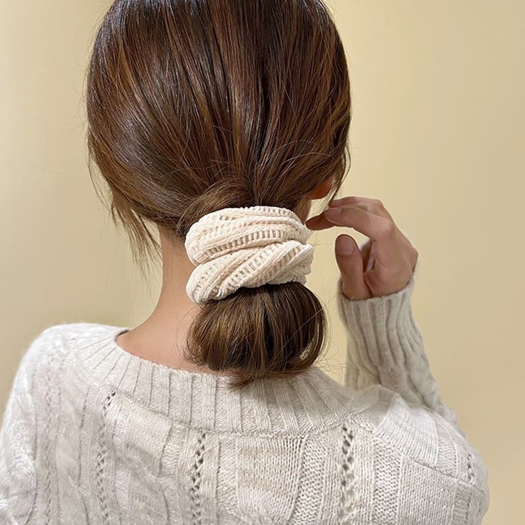シュシュ 7本セット秋冬ヘアアクセサリー