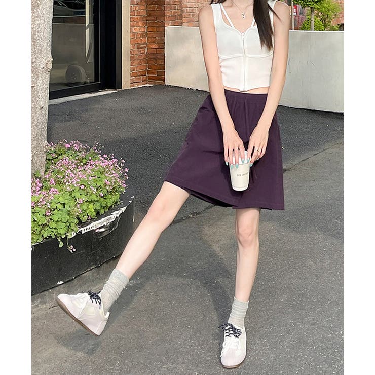スカート見えラップ風キュロットパンツ薄手 | Miniministore | 詳細画像25 
