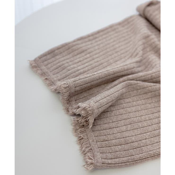 裾フリンジ付き リブニットワンピース秋冬 | Miniministore | 詳細画像19 