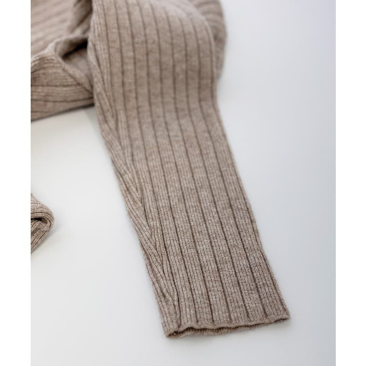 裾フリンジ付き リブニットワンピース秋冬 | Miniministore | 詳細画像20 