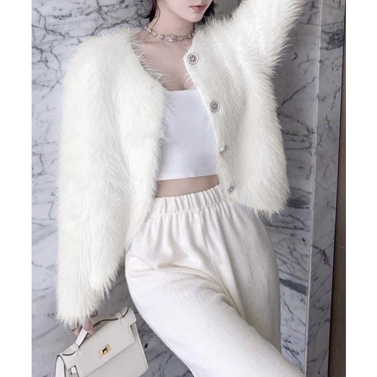 シャギーニットカーディガンふわふわ秋冬服 | Miniministore | 詳細画像3 