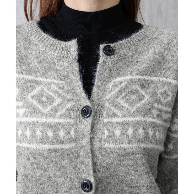 ノルディック柄ニットカーディガン 北欧風 | Miniministore | 詳細画像13 