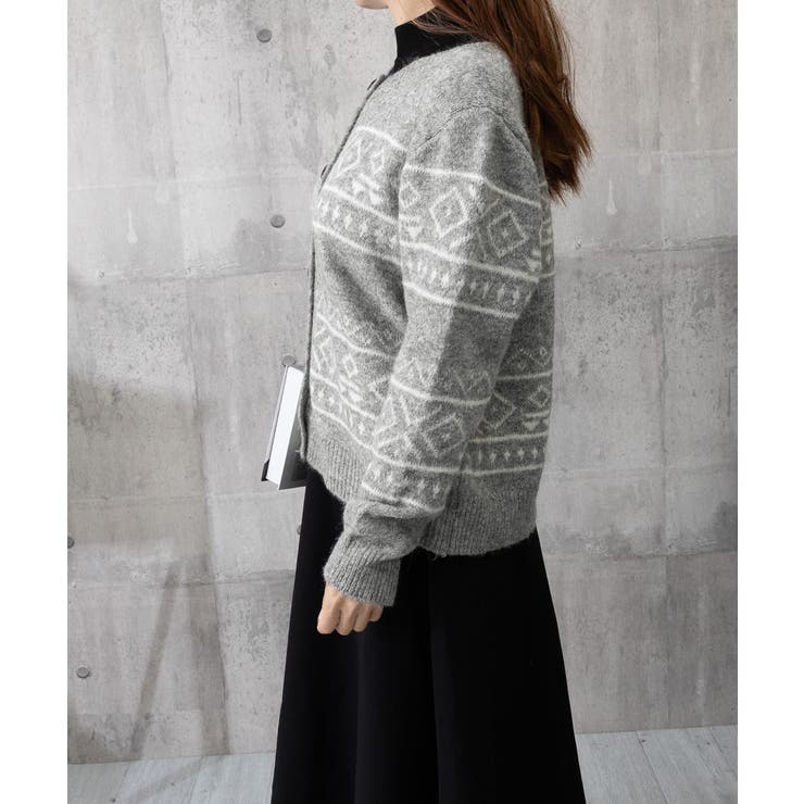 ノルディック柄ニットカーディガン 北欧風 | Miniministore | 詳細画像15 