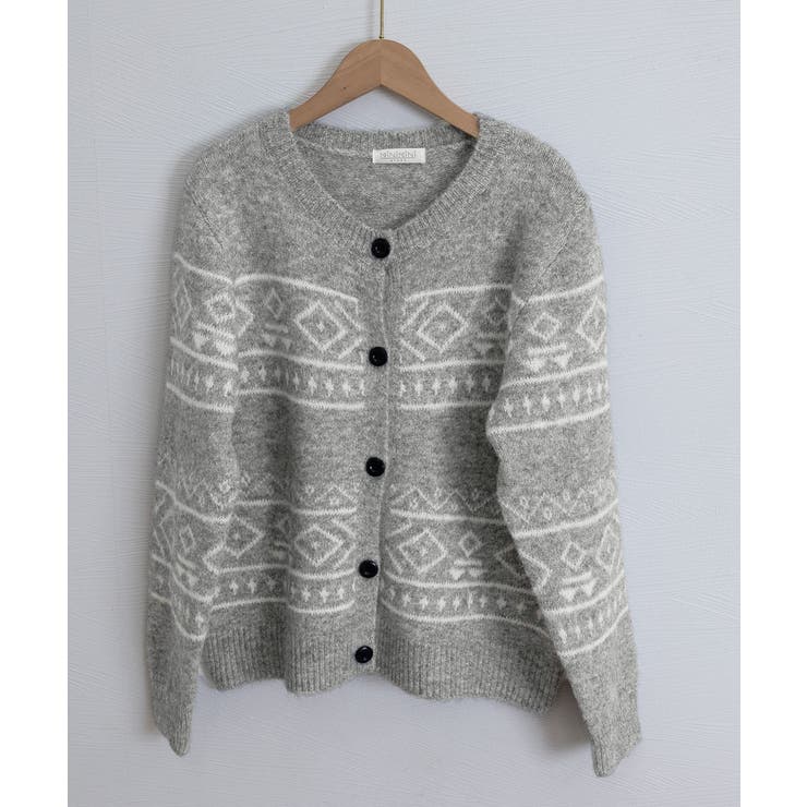 ノルディック柄ニットカーディガン 北欧風 | Miniministore | 詳細画像18 