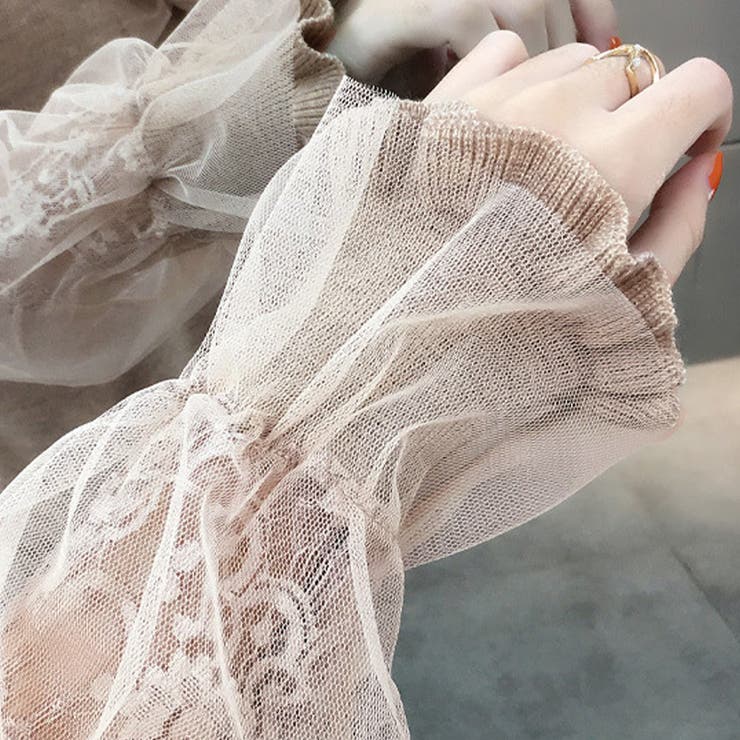 チュール袖ニットトップス レディース韓国 | Miniministore | 詳細画像8 