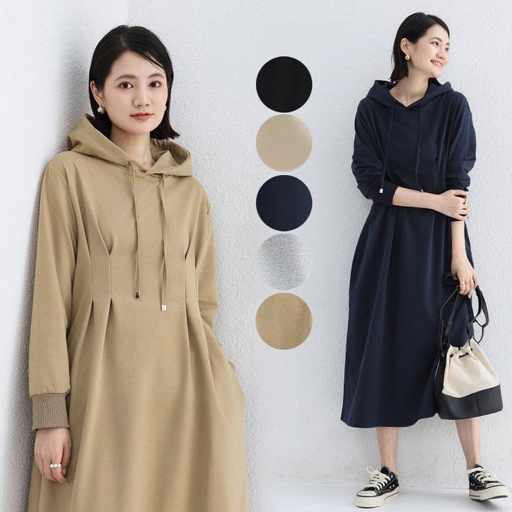 ワンピース ウエストタックパーカーワンピ | Miniministore | 詳細画像1 