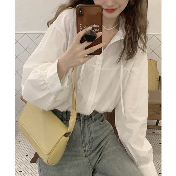 フリル衿ブラウス 長袖タックシャツ韓国風 | Miniministore | 詳細画像10 