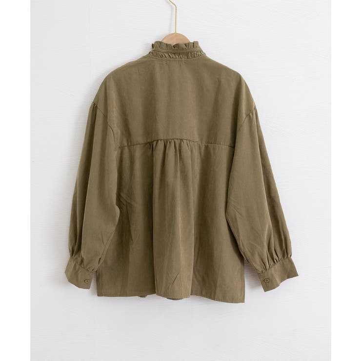 フリル衿ブラウス 長袖タックシャツ韓国風 | Miniministore | 詳細画像21 