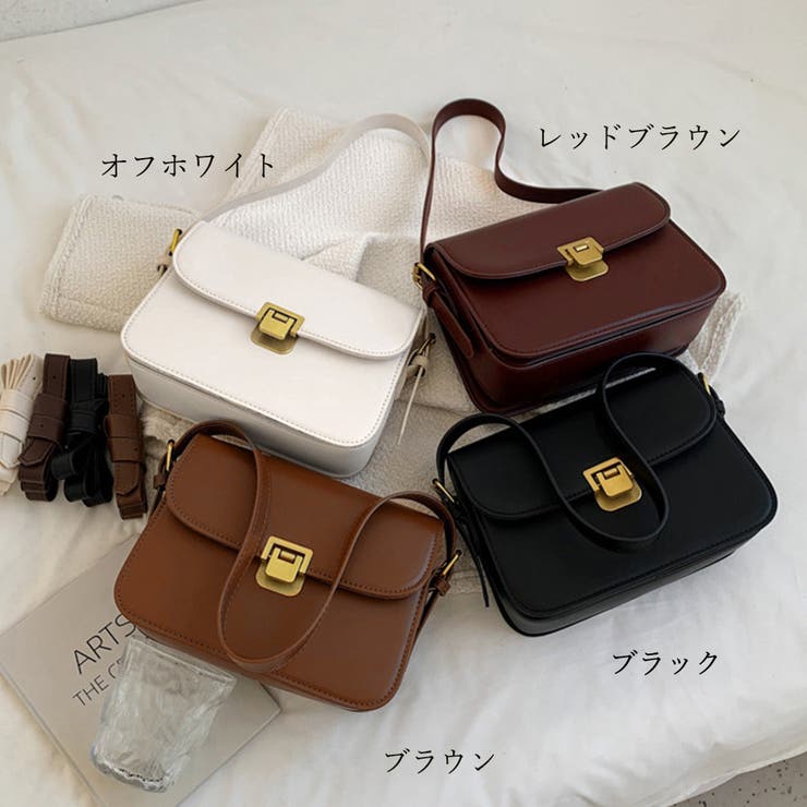 スクエア ショルダーバッグ マチあり 大きめサイズ ポケット ファスナー付き カーネーション ｘ グリーン