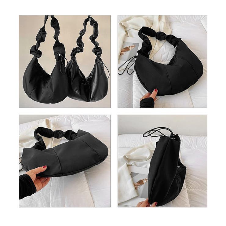 ギャザーナイロンバッグ PUレザートート | Miniministore | 詳細画像13 