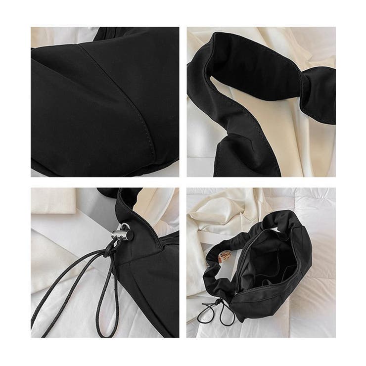 ギャザーナイロンバッグ PUレザートート | Miniministore | 詳細画像14 