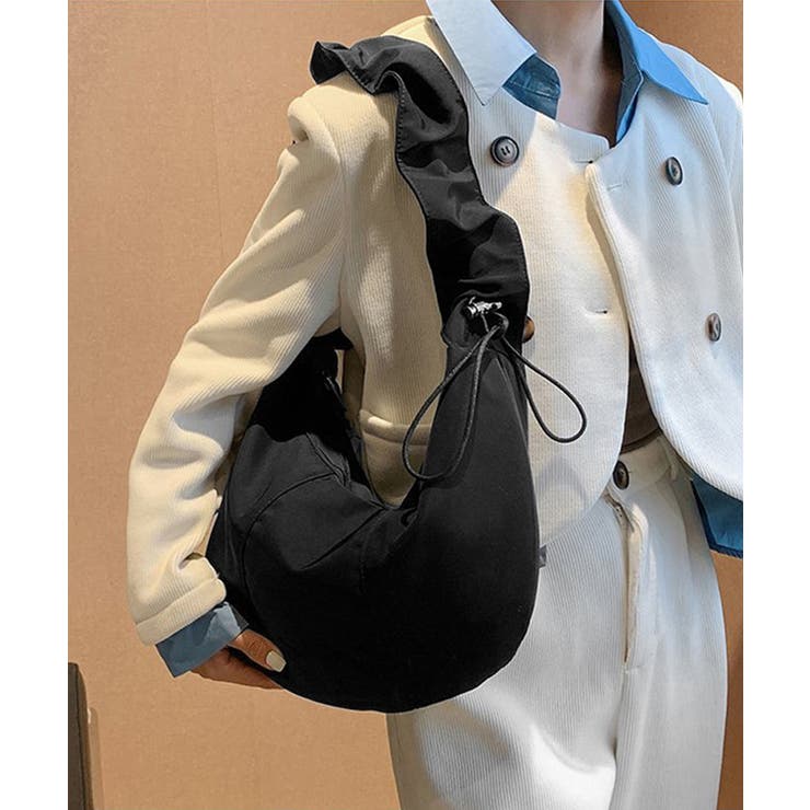 ギャザーナイロンバッグ PUレザートート | Miniministore | 詳細画像3 