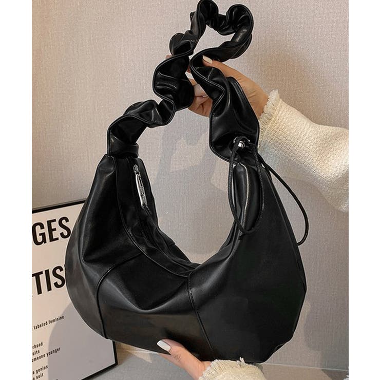 ギャザーナイロンバッグ PUレザートート | Miniministore | 詳細画像8 