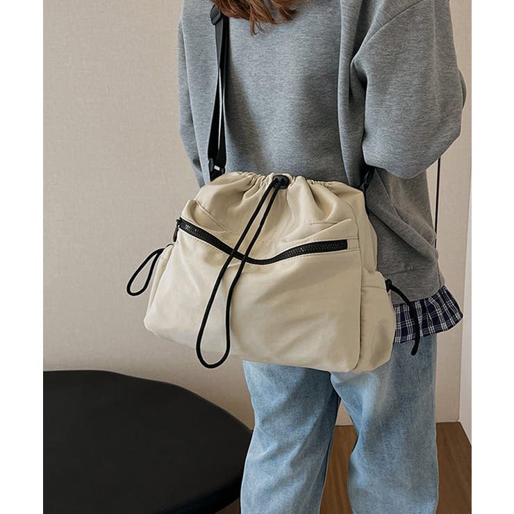 ドローストリングショルダーバッグ 大容量 | Miniministore | 詳細画像3 
