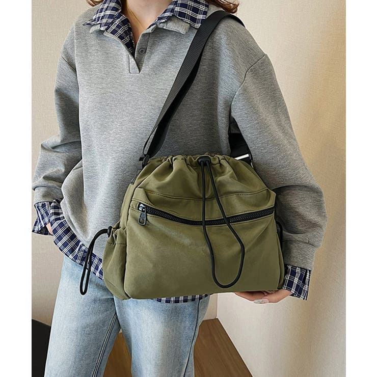 ドローストリングショルダーバッグ 大容量 | Miniministore | 詳細画像8 