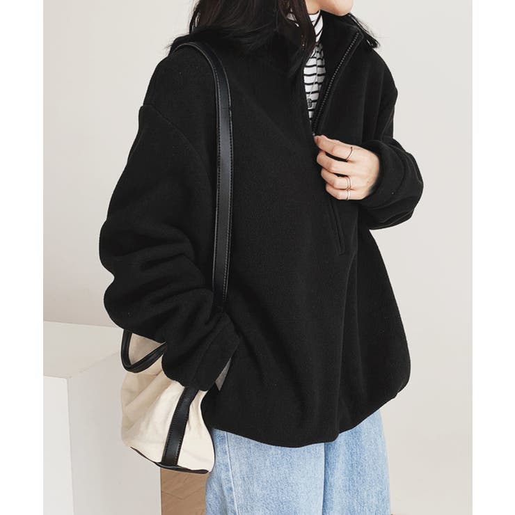 ハーフジップフリーストップスモックネック | Miniministore | 詳細画像7 