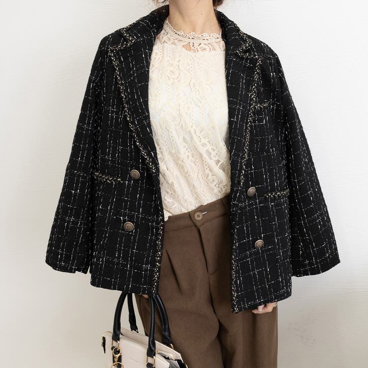 ツイード風ジャケット レディース 秋冬[品番：II000007839]｜Miniministore（ミニミニストア）のレディース ファッション通販｜SHOPLIST（ショップリスト）
