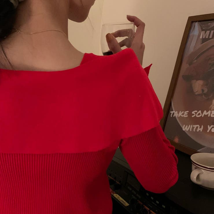 ビッグリボンニットトップスレディース秋冬 | Miniministore | 詳細画像12 