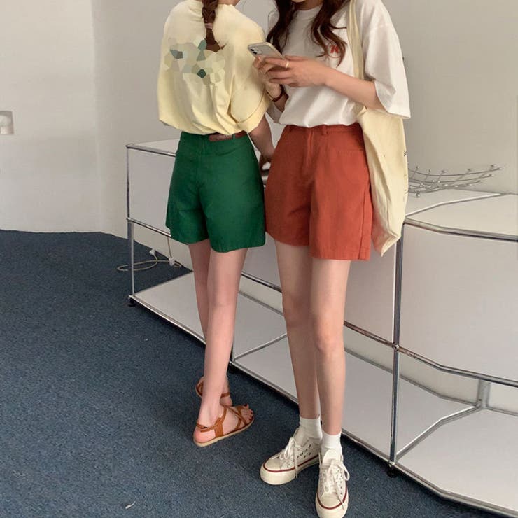 ハイウエスト カラーショートパンツ 韓国 | Miniministore | 詳細画像12 