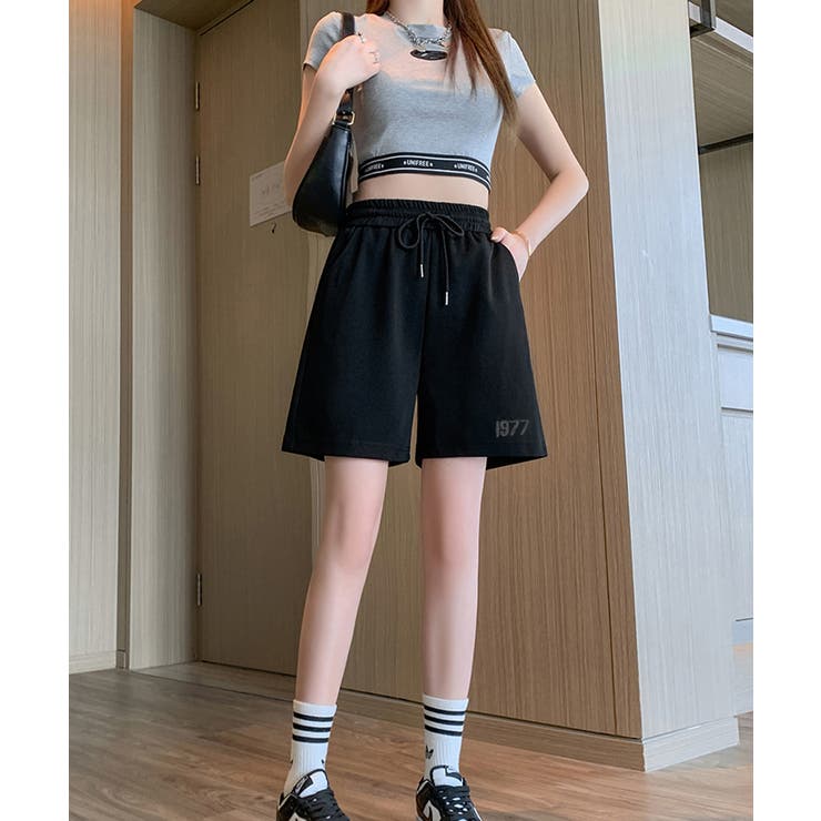 ☆韓国の人気☆【THREETIMES】☆Essential sporty short.s☆ miniministore 韓国ショートパンツ レディース スポーツ