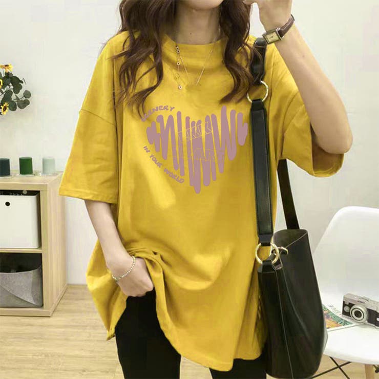 激安正規  半袖Tシャツレディース 夏 韓国風[品番：AGCW0004446 ロゴ Lサイズ