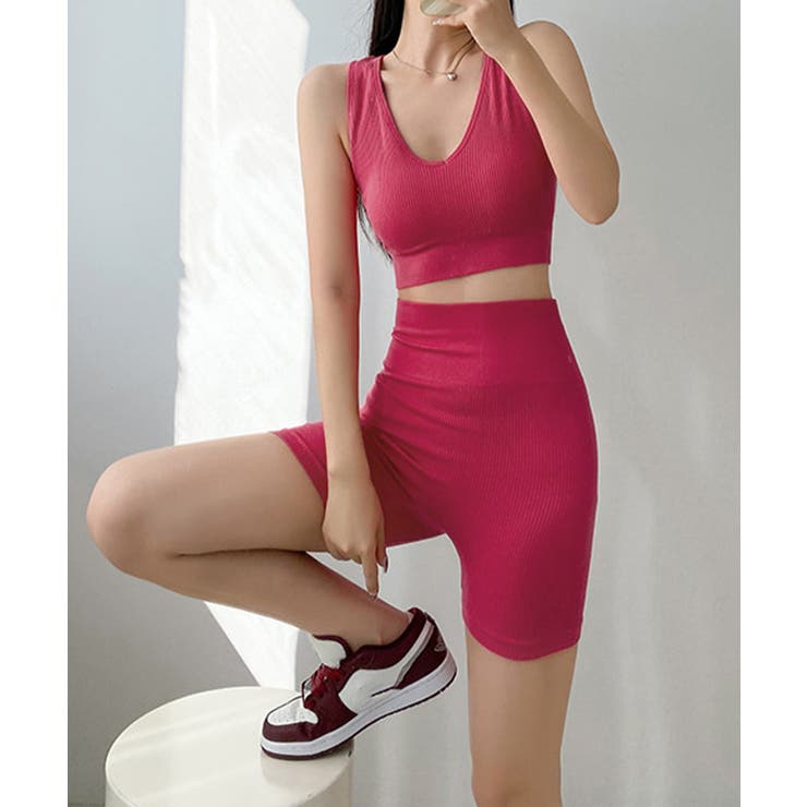 2点セットアップトレーニングフィットネス[品番：AGCW0005495