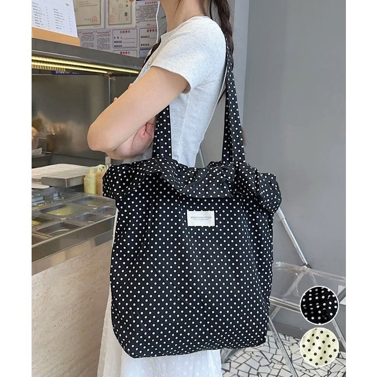 ドット柄トートバッグレディース 大容量鞄 | Miniministore | 詳細画像1 