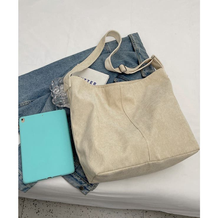 コーデュロイショルダーバッグ大きめ韓国風 | Miniministore | 詳細画像20 