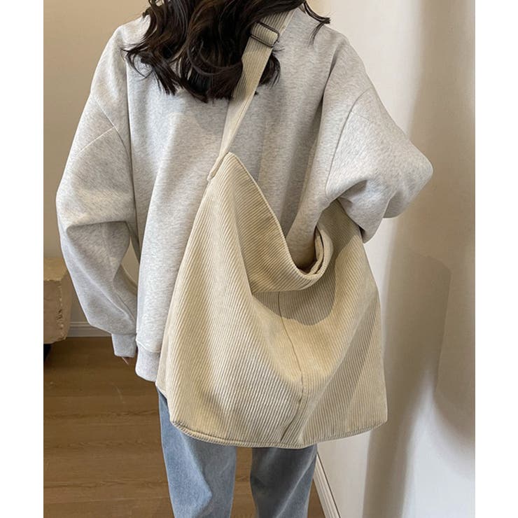 コーデュロイショルダーバッグ大きめ韓国風 | Miniministore | 詳細画像3 