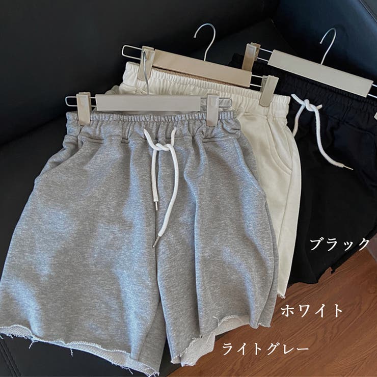 爆売り！ スウェット 短パン ウエストゴム ゆったり[品番：II000006898 パンツ