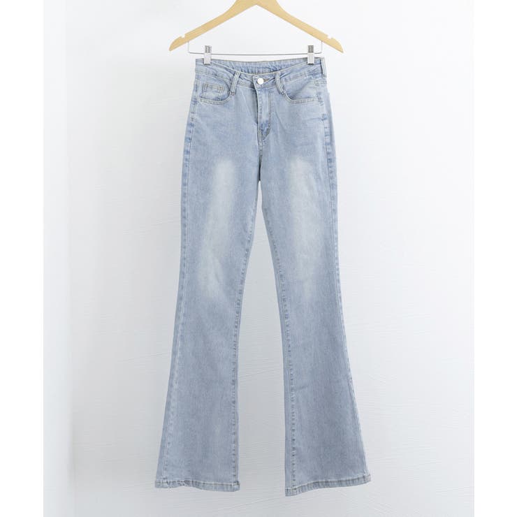【極美品】アルページュストーリー　セミフレアデニムパンツ　紺　サイズ2 セミフレアデニムパンツ | デニム | Arpege story（アルページュ