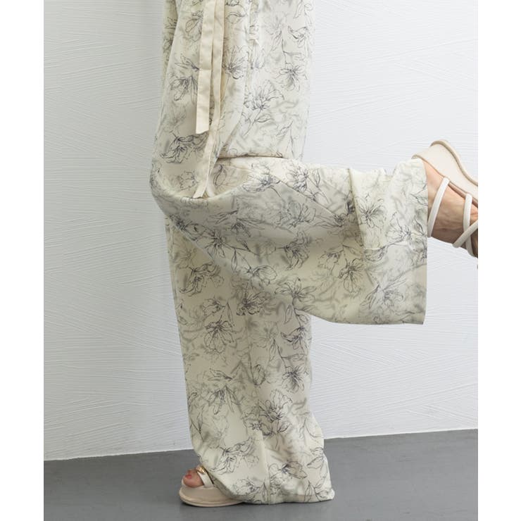 総柄ワイドパンツレディースウエストリボン | Miniministore | 詳細画像13 