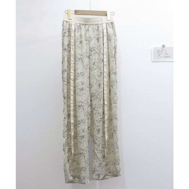 総柄ワイドパンツレディースウエストリボン | Miniministore | 詳細画像15 