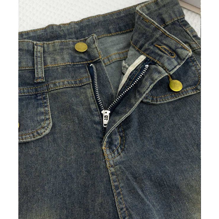 レトロ セミフレアデニムパンツレディース | Miniministore | 詳細画像26 