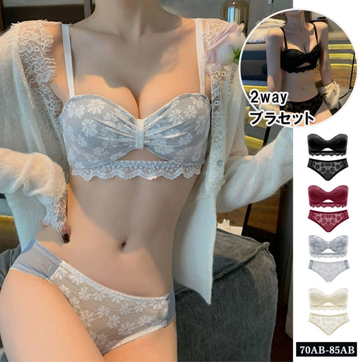 花柄刺しゅう レース ランジェリーセット | Miniministore | 詳細画像1 