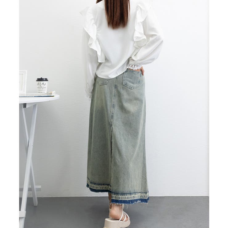 カットオフデザインデニムスカート 韓国風 | Miniministore | 詳細画像14 