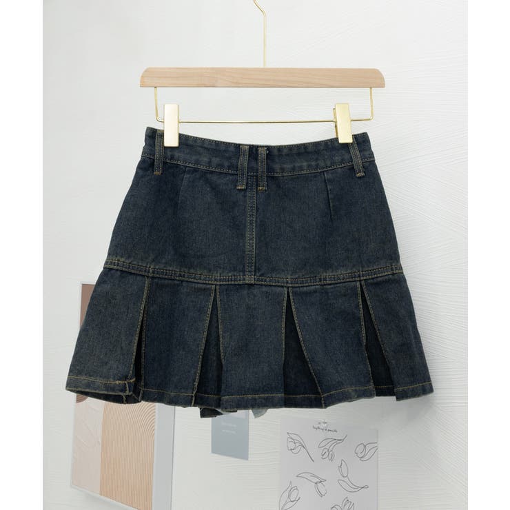 プリーツデニムスカートミニスカート韓国風 | Miniministore | 詳細画像19 