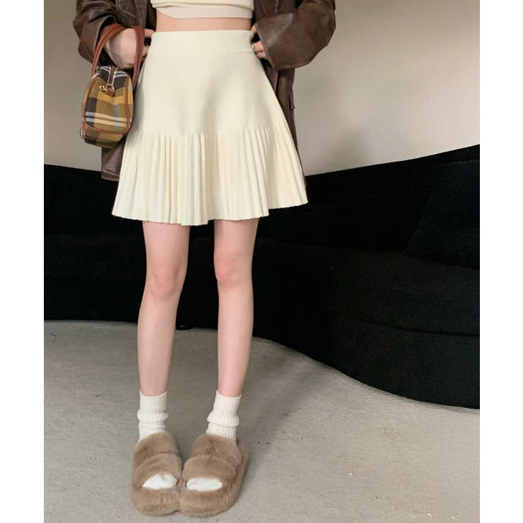 プリーツミニスカートニットスカート 秋冬 | Miniministore | 詳細画像8 