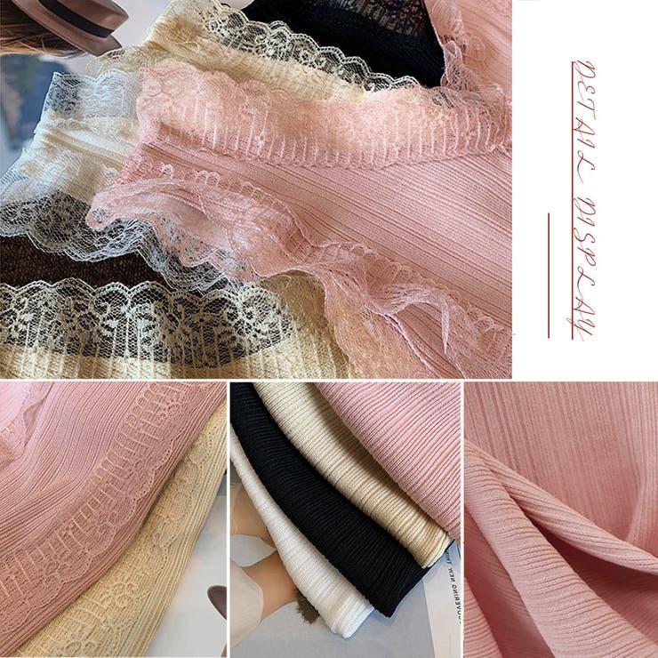 Vネック レースキャミソール レディース | Miniministore | 詳細画像4 