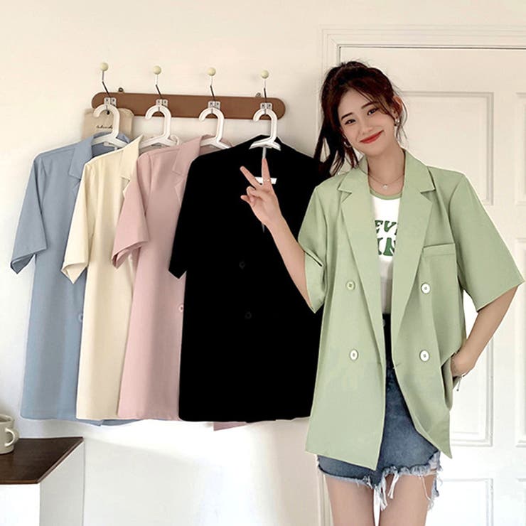 半袖テーラードジャケットオルチャン夏新作 | Miniministore | 詳細画像12 