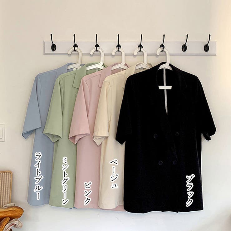 半袖テーラードジャケットオルチャン夏新作 | Miniministore | 詳細画像2 